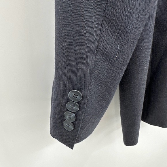 Lanvin Paris Vintage Blazer Lapel Collar Two Buttoned Long Sleeve Gray Size 40R - Picture 6 of 11
